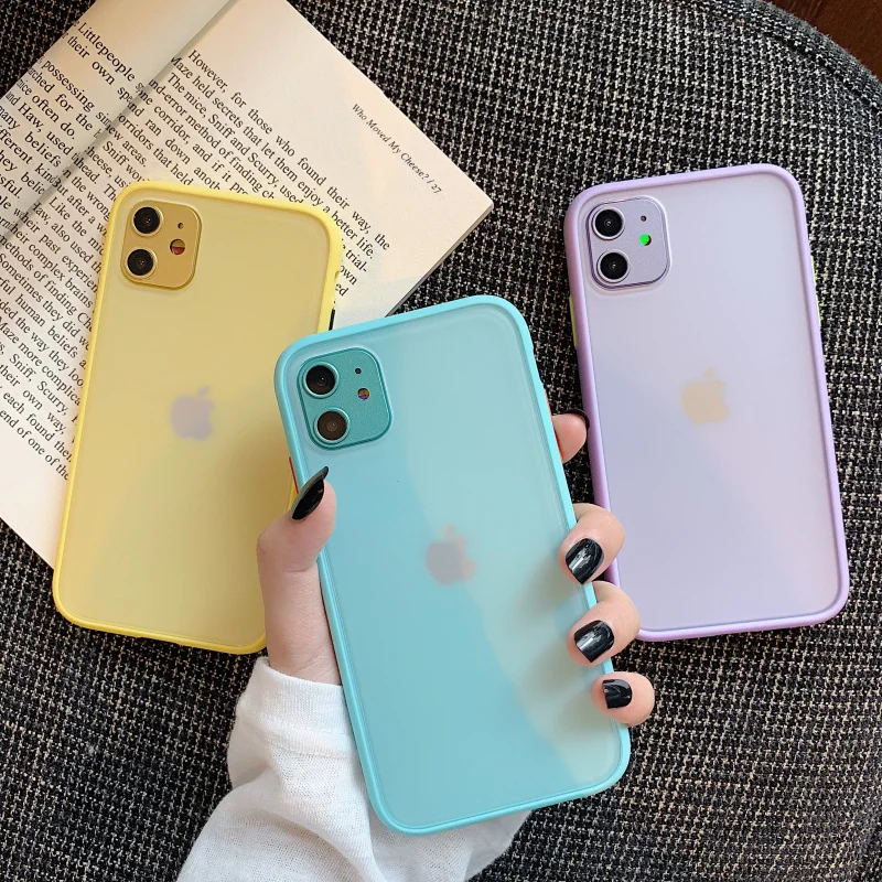 Матовый защитный бампер для телефона iPhone 11 Pro XS Max XR X 6S 6 8 7 Plus противоударный