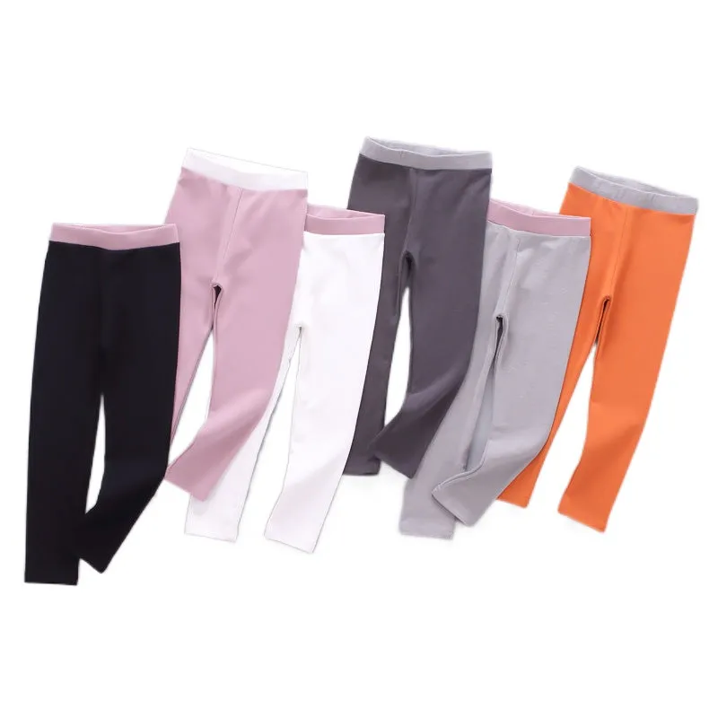 Pantalones pitillo el&aacute;sticos para ni&ntilde;os y ni&ntilde;as de 1 a 7 a&ntilde;os, mallas ajustadas de Color caramelo, ropa para primavera y oto&ntilde;o, 2021-0