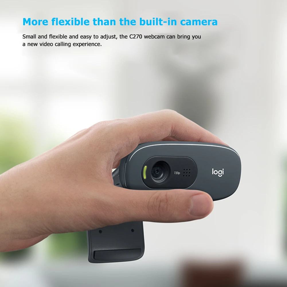 

Logitech C270i 720P HD Webcam Built-in Microphone Computer USB Web Camera