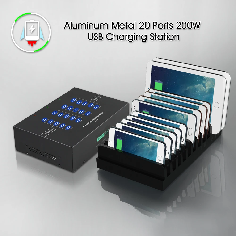 Зарядный концентратор Sipolar с 20 USB портами 2 1 А|USB-хабы| |
