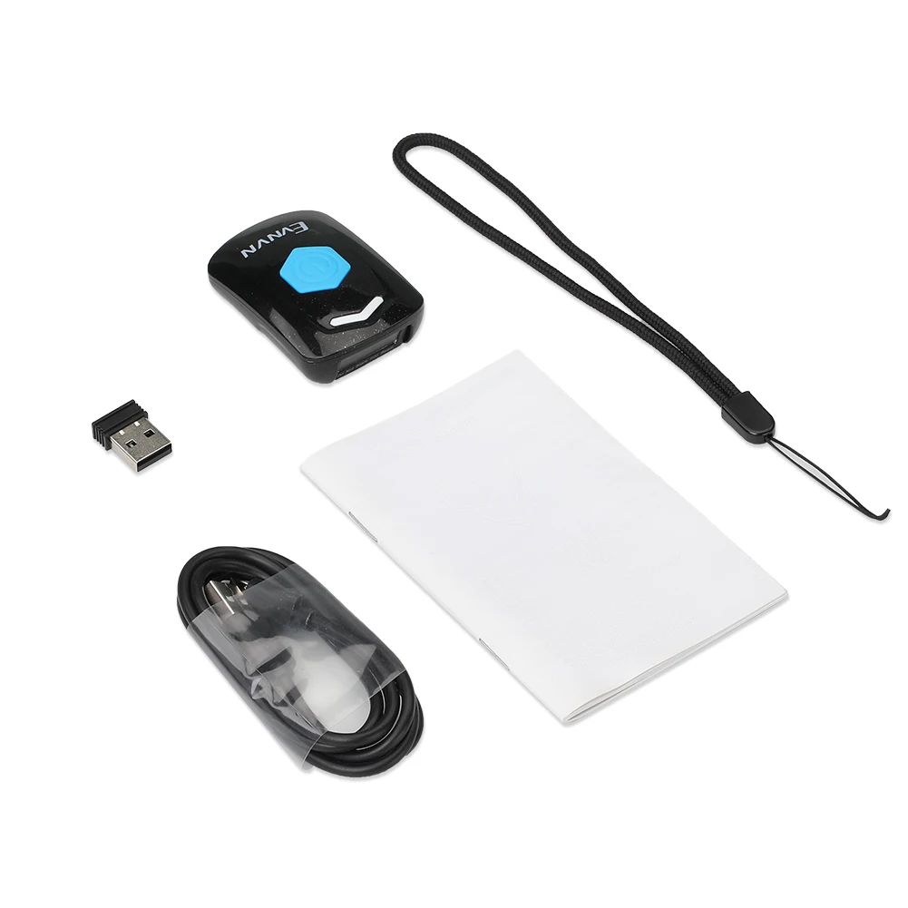 Mini 2D Bluetooth Barcode Scanner Portable QR 1D Bar Code Reader Screen Scanning 2.4G Wireless USB Wired Work with Phone Tablet |