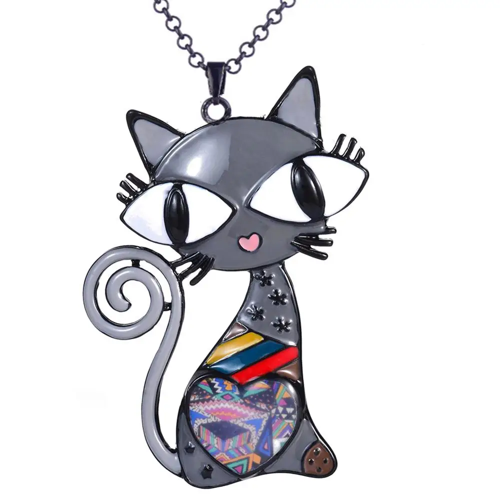 Женское ожерелье с подвеской в виде кошки D &amp Rui колье-чокер эмалью и животного 2019