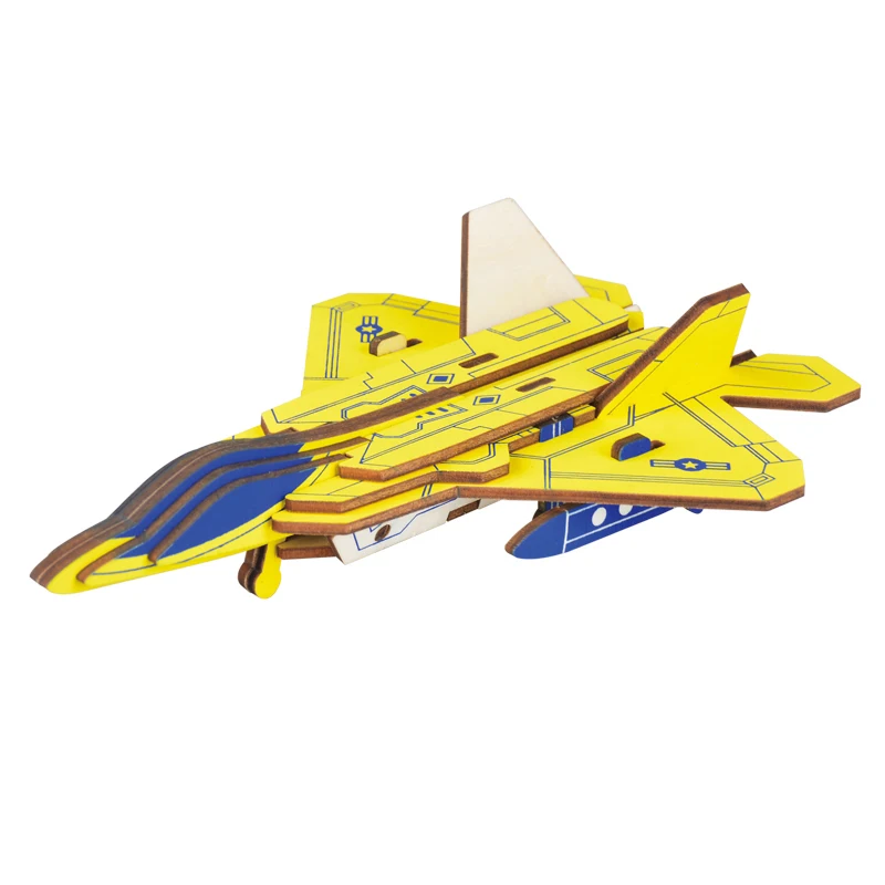 Лазерная резка сделай сам автомобиль вилла игрушки 3D деревянная головоломка