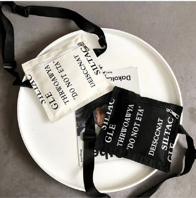 Холщовый конверт с надписью Уникальный Стильный дизайнерский женский складной