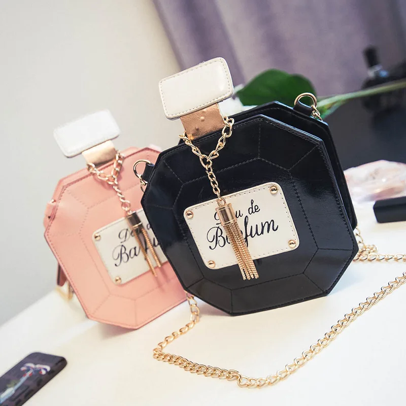 Бутылочка с женскими духами нового дизайна сумка на цепочке популярная