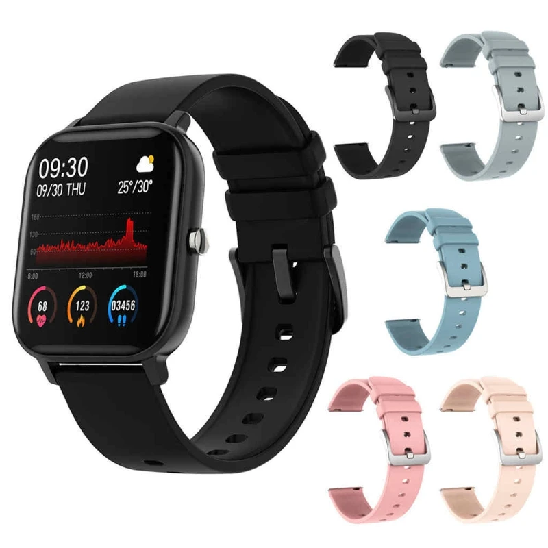 

KX4A Quick Release Smartwatch Support Loop Accessory Silicone Wristband Bracelet Suitable for P8 Soft Strap Scratch Resistant