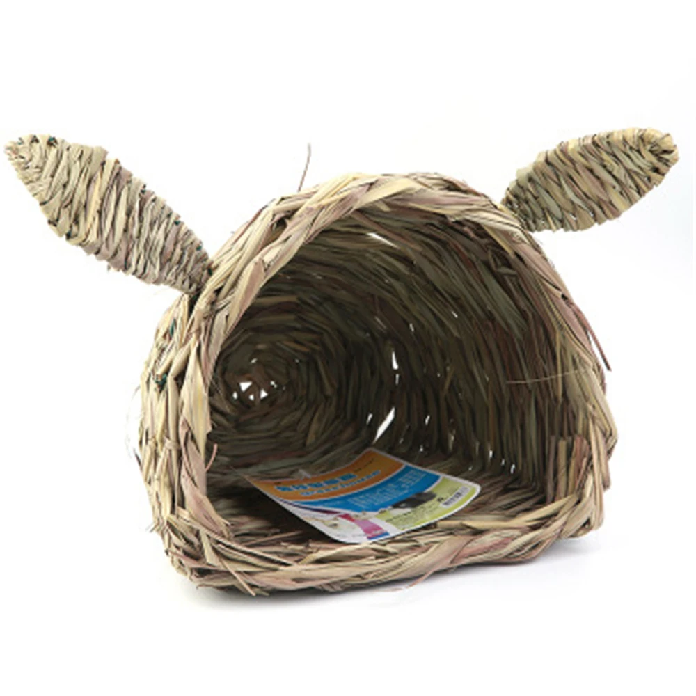 Мини клетка для кролика складная соломенная из тканой травы ручной работы