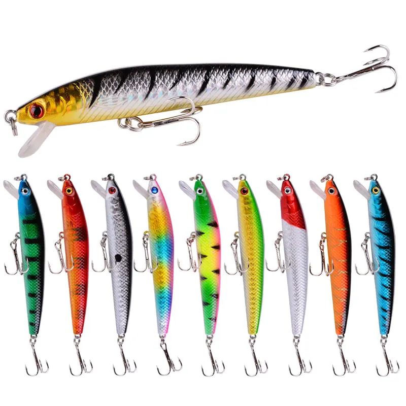 1 шт. рыболовная приманка в форме гольяна 7 г 10 см с трехмерными глазами плавающие