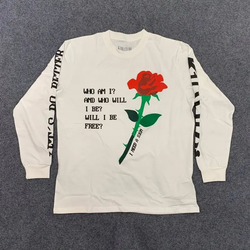 

19SS CPFM.XYZ Rose Long Sleeve T Shirts Latest Fall/Winter Hip Hop Kanye West Cotton Cpfm T-shirts xxxtentacion Men Women