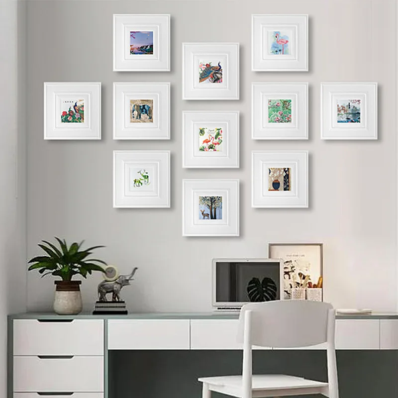 Квадратная декоративная живопись гостиной Ins зеленое растение в скандинавском