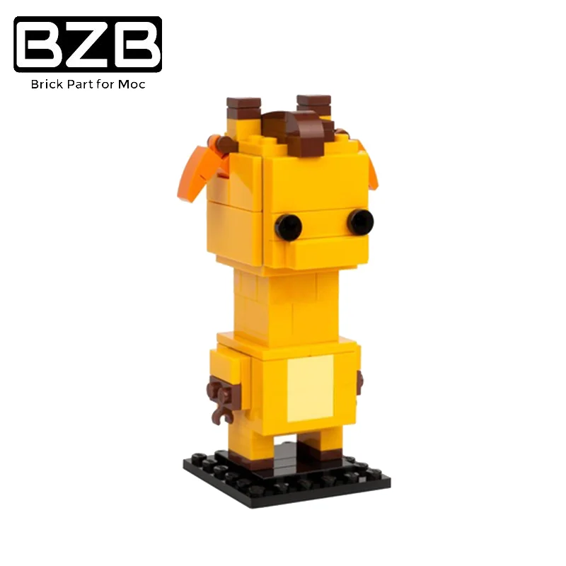

Креативное растение BZB MOC 40316 Geoffrey, животное, квадратная голова, кавайный жираф, Модель для сборки, детские игрушки для мальчиков, подарки на д...