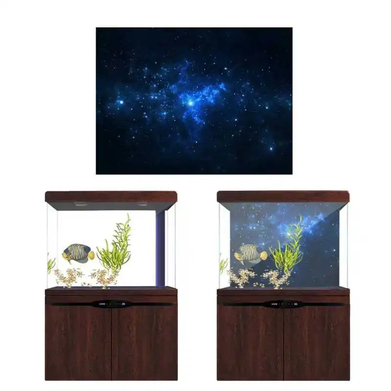 

PVC Adhesive Aquarium Fish Tank Stickers Background Poster Decorative Painting Backdrop Decoration Paper Aquarium Accessories