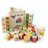 48 wooden abc 123 building blocks kids alphabet letters numbers bricks toy set early educational toy geometric assembling toy