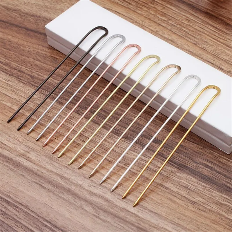 

5pcs 130x2mm silver plated Hairpins Hair Comb Gold/Antique Bronze Plated Fashion Hairwear DIY Accessories Findings