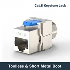 Сетевой разъем RJ45 Cat 8, модуль Keystone Jack с полной защитой, терминал до PoE + 100 Вт, 40 г, 2000 МГц, LAN провод