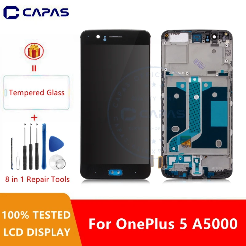 Для Oneplus 5 ЖК дисплей + рамка сенсорный экран дигитайзер для One Plus A5000 панель