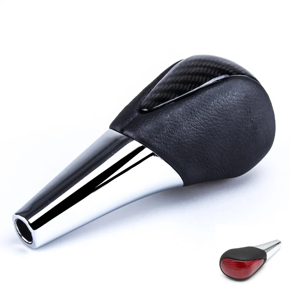 

Universal Car Carbon Fiber Aluminum Leather Gear Shift Knob Gearshift Shifter Stick Knob Lever Headball MT AT Knobs