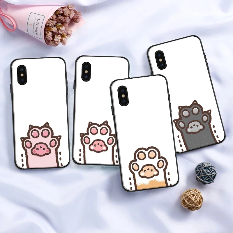 

Phone Case For iPhone 11 12 Mini Pro X XR XS Max 6 6S 7 8 Plus SE 2020 Silicon Soft coque Funda Shell Cute cartoon animal cat