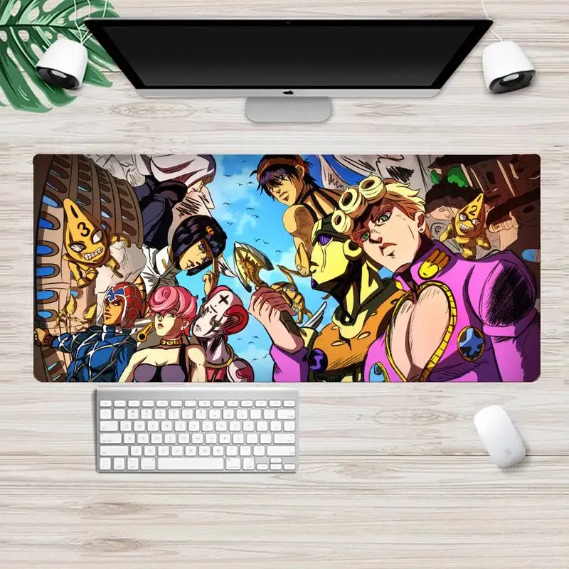 

Jojo Golden Wind Gaming Player desk laptop Rubber Mouse Mat XL Large Gamer Keyboard PC Desk Mat Takuo Computer Tablet Mouse mat