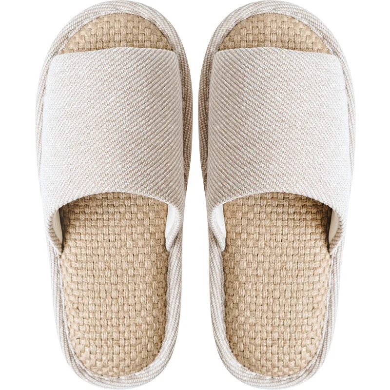 

2020 Women Casual Floral Indoor Home Slippers Flower Soft Slippers Spring Autumn Flip Flops Female Linen Slides Slippers