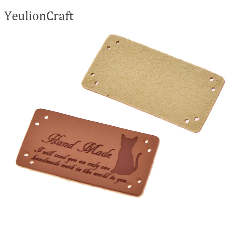 YeulionCraft 10 шт. ручной работы с принтом букв лейблы ярлыки для Diy Швейные монета