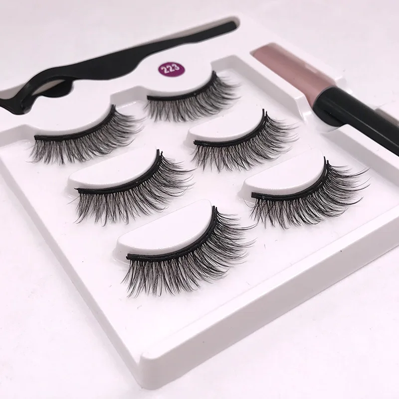 3 пары 5 магнитов для ресниц Магнитная жидкая подводка глаз Магнитный ложный