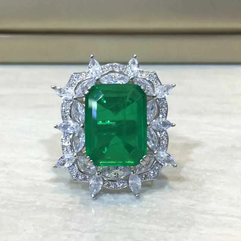 Женские Ювелирные наборы CSJ Роскошные с изумрудами из стерлингового серебра 925