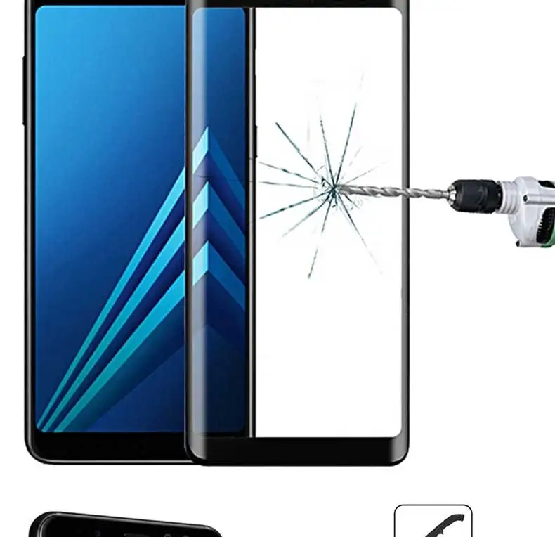 9D полное покрытие из закаленного стекла для samsung Galaxy J2 J4 J6 A6 A8 Plus протектор экрана для samsung A6 A8 защитная пленка