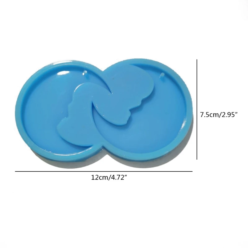 

Moon Earrings Epoxy Resin Mold Keychain Pendant Silicone Mould DIY Crafts Jewelry Casting Tool