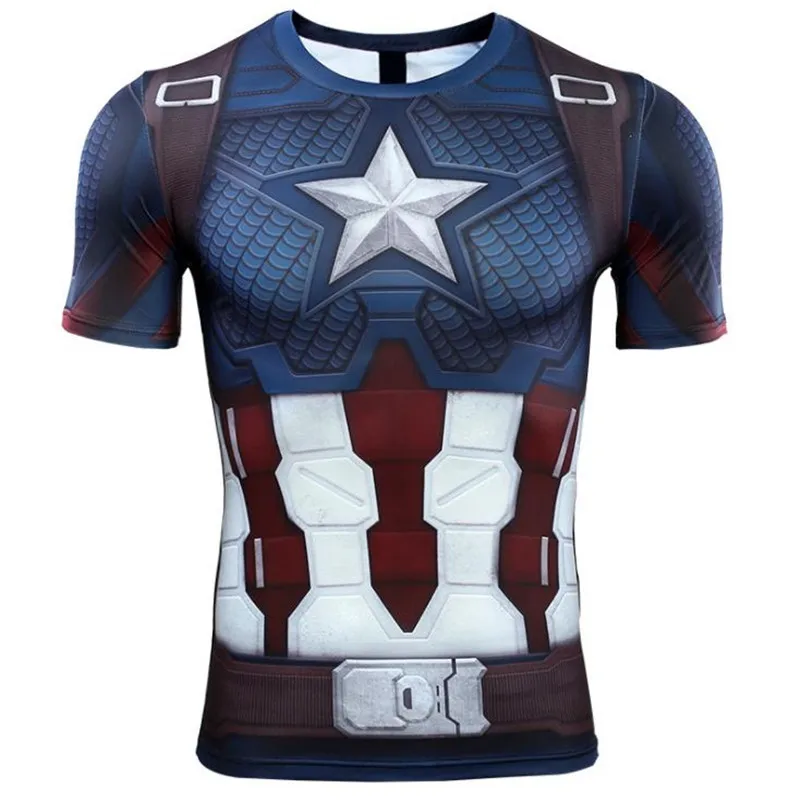 Фильм Капитан Америка Стив Роджерс футболка Косплей 3D технология печати боевой