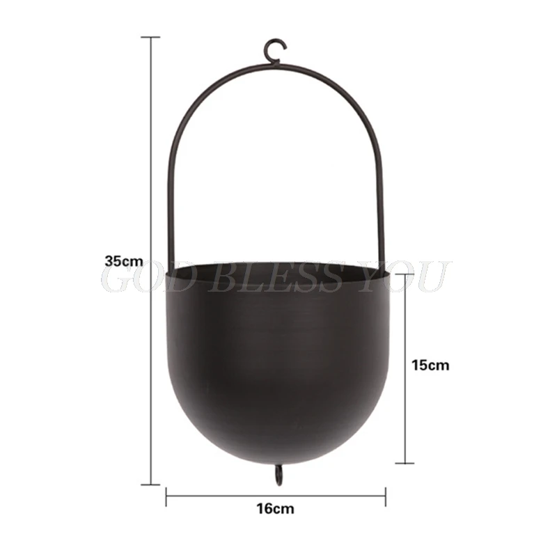 

Nordic Metal Hanging Flower Pot Plant Hanger Basket Indoor Succulents Flower Vase Home Garden Balcony Decoration Drop Shipping