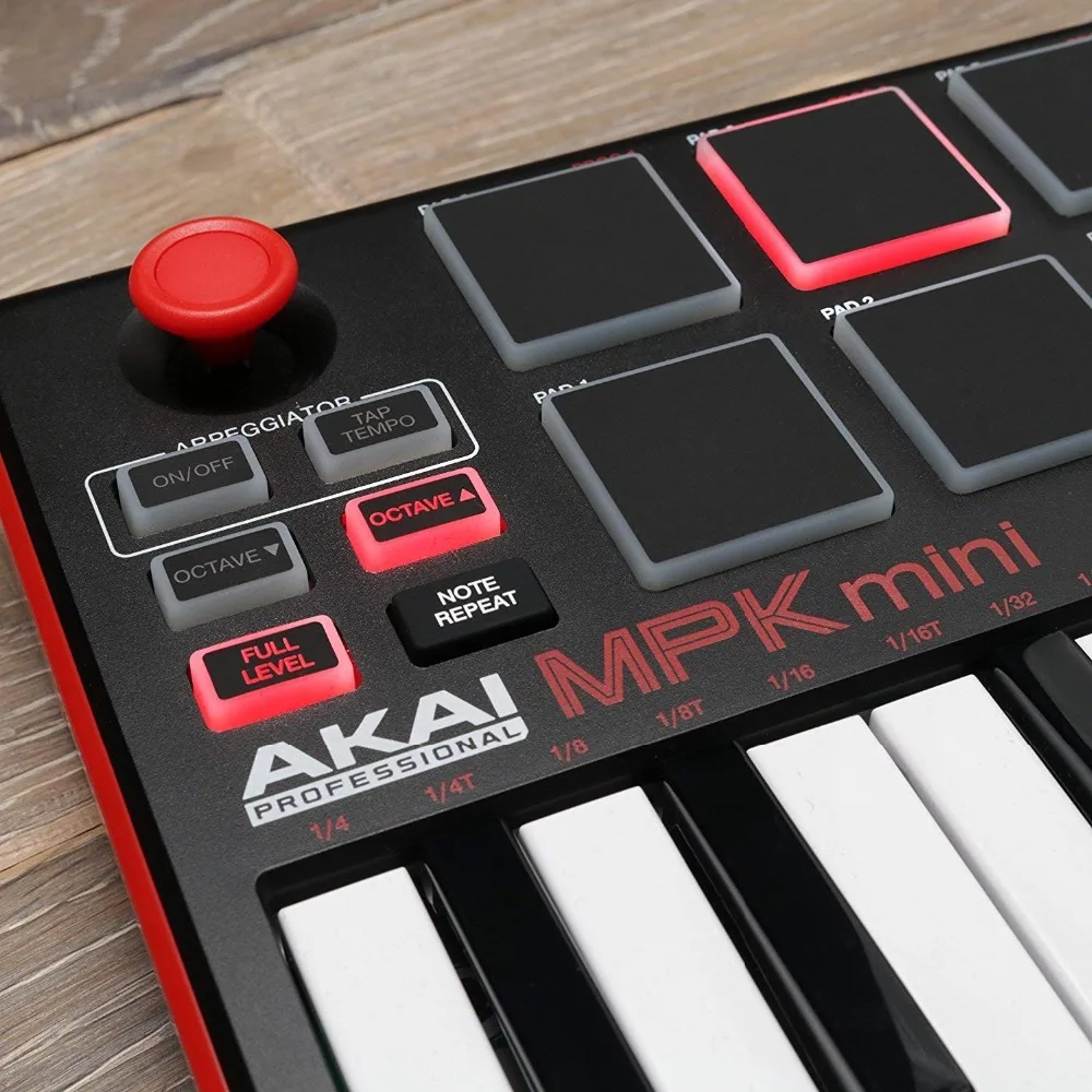 Оригинальный AKAI Профессиональный MPK Mini MK2 MKII 25 ключ ультра портативный USB MIDI