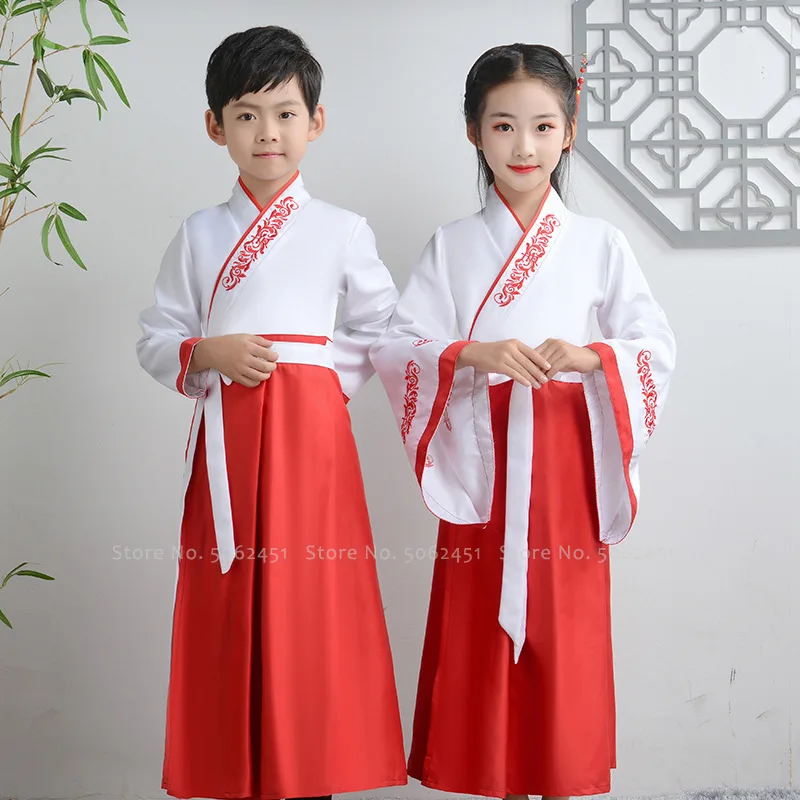 Детский костюм для мальчиков традиционное китайское платье принцессы с вышивкой