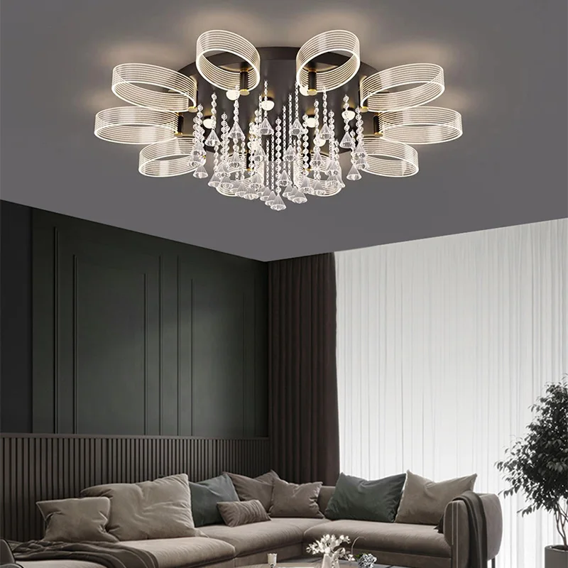 Хрустальные потолочные светильники для помещений новое современное нордическое