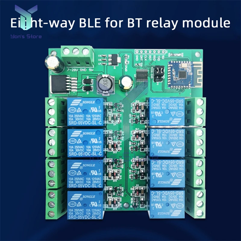 

8 каналов BLE для Blue tooth 5,0 релейный модуль с оптроном релейный выход 8 каналов релейный модуль для Arduino Высокое качество Новинка