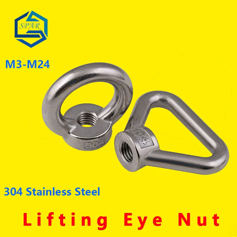 

Lifting Eye Nut Ring Nut Thread Eye Nut Marine Lifting Eyenut Ring Nuts Loop Hole For Cable Rope Lifting 304 Stainless Steel