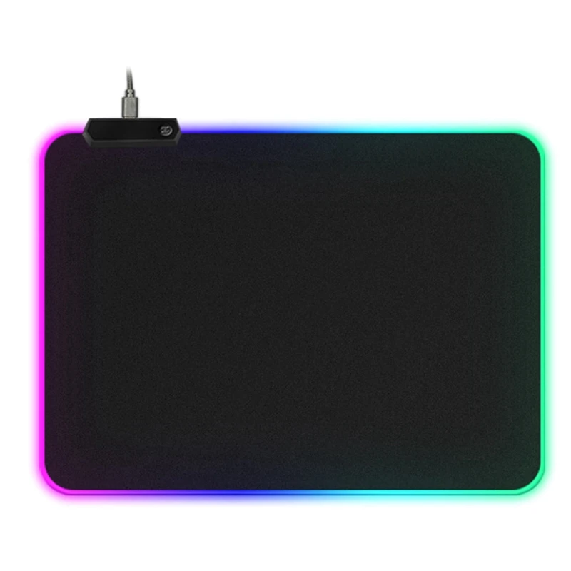 

RGB Mouse Pad Non-Slip Rubber Bottom Gaming Mouse Pad LED Luminous Mouse Pad 350X250X4mm