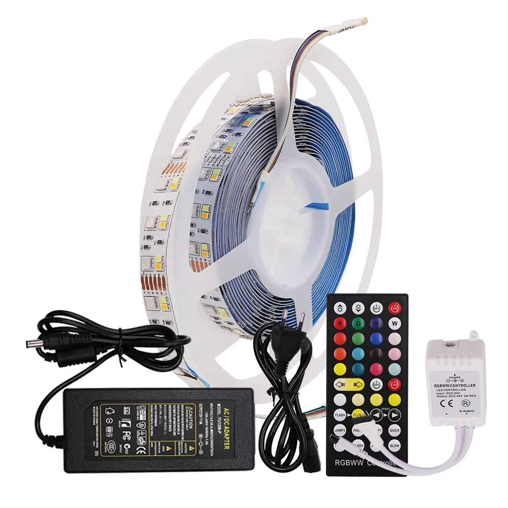 180 светодиодный s/m светильник RGB CCT 5050 2835 5 м 900 12 В RGBCCT 40key дистанционный Contriol US EU UK AU
