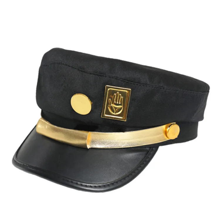 

Anime JoJo's Bizarre Adventure Joseph Army Military JOJO Cap Hat+Badge Animation Around Jotaro Hat