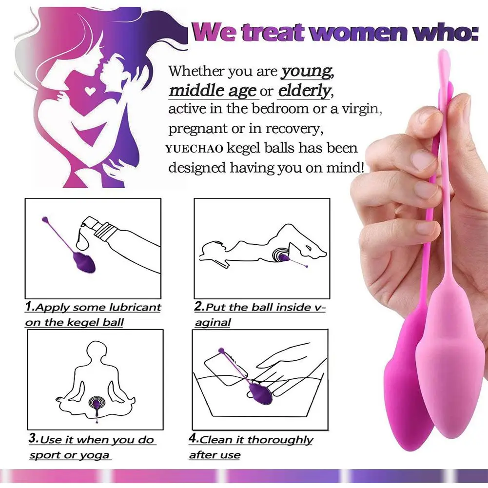 Набор из 6 шариков Movconly для сердечных Кегеля медицинский силикон женщин