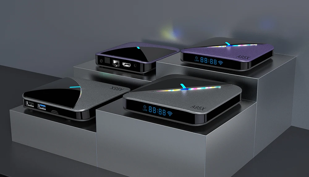 A95X F3 Air Smart tv Box Amlogic S905X3 Android 9,0 tv Box 4GB 64GB 2,4G 5G Wifi 8K RGB светильник медиаплеер 4K Netflix A95X Box