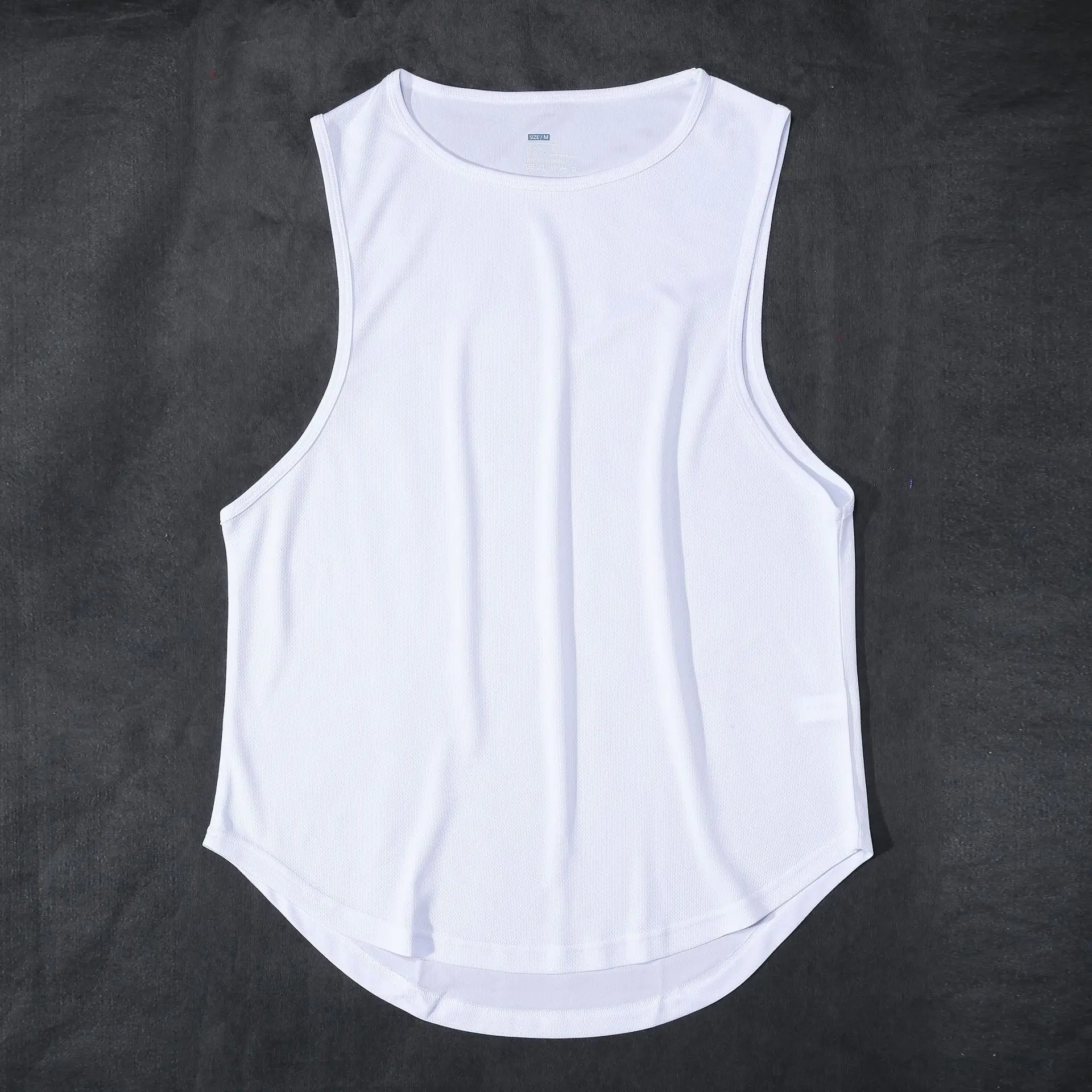 

New Mens Solid Color Quick Drying Vest Running Training Breathable Sports Vest Mens Sleeveless Fitness T-shirt Vest Top -40