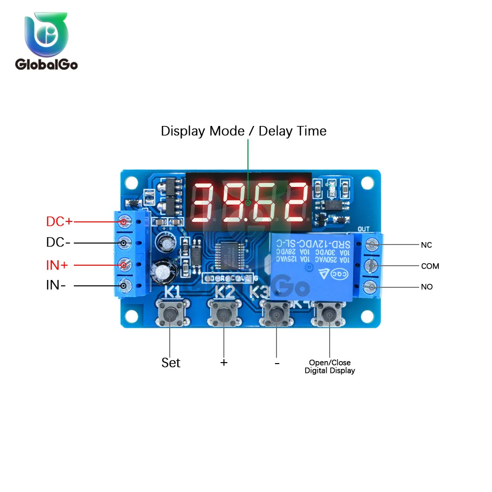 4-битный красный светодиодный релейный модуль 12 В переключатель цепи таймер
