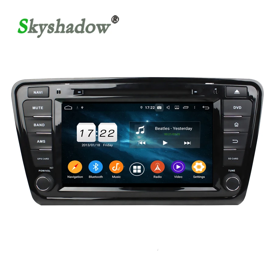1280*720 DSP Android 10 4G + 32GB Octa Core Bluetooth 5 0 Wifi GPS TV автомобильный DVD плеер RDS радио для Skoda Octavia