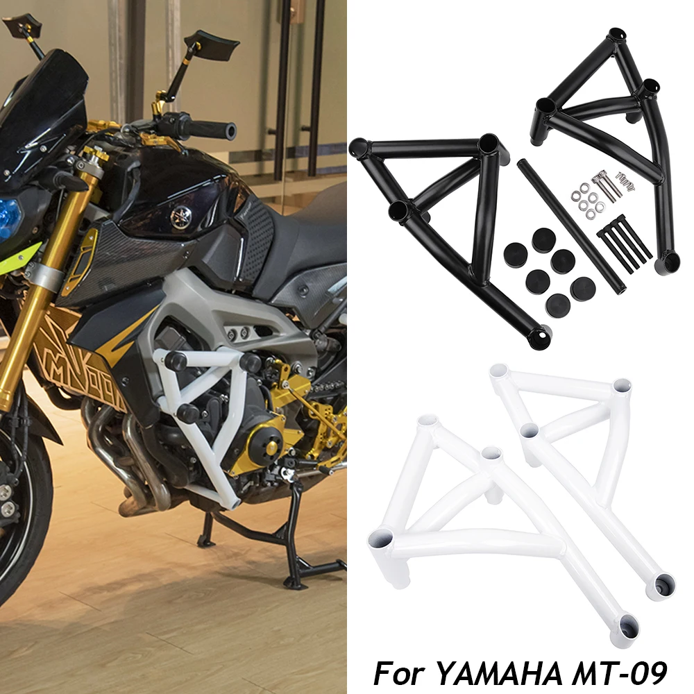 Черная клетка для трюков Защитная панель двигателя Yamaha MT09 FZ09 Tracer мотоцикла на