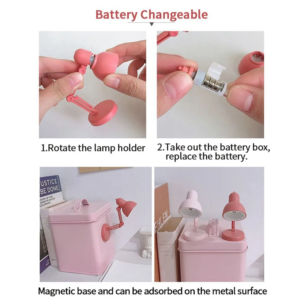 Миниатюрная настольная лампа милый Регулируемый ночник сделай сам для студентов