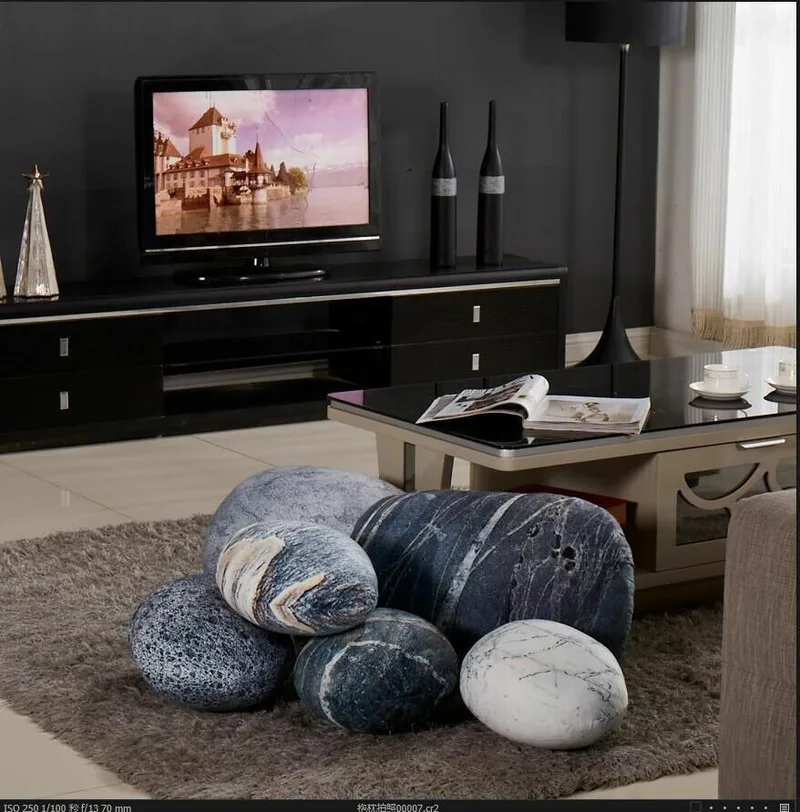 Набор 6 штук в партии с рисунком галечный камень подушки Рок декоративные