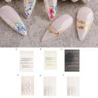 half moon shape 3d nail art sticker decoration everything for manicure