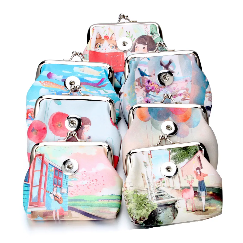 10 шт./Лот новые кошельки из искусственной кожи с застежкой 18 мм | Украшения и