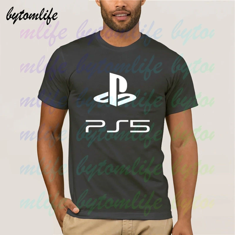 PS5 Playstation 5 футболка Летняя черная с принтом популярная хлопковая Футболка